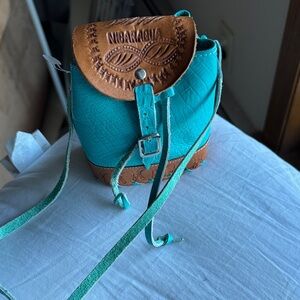 Nicaragua Turquoise and Brown Women's Bag